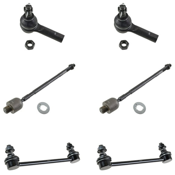 TRQ 6 pc Steering & Suspension Kit Inner & Outer Tie Rods Sway Bar End Links New PSA59906 Fits select: 1996-2004 NISSAN PATHFINDER, 1997-2003 INFINITI QX4