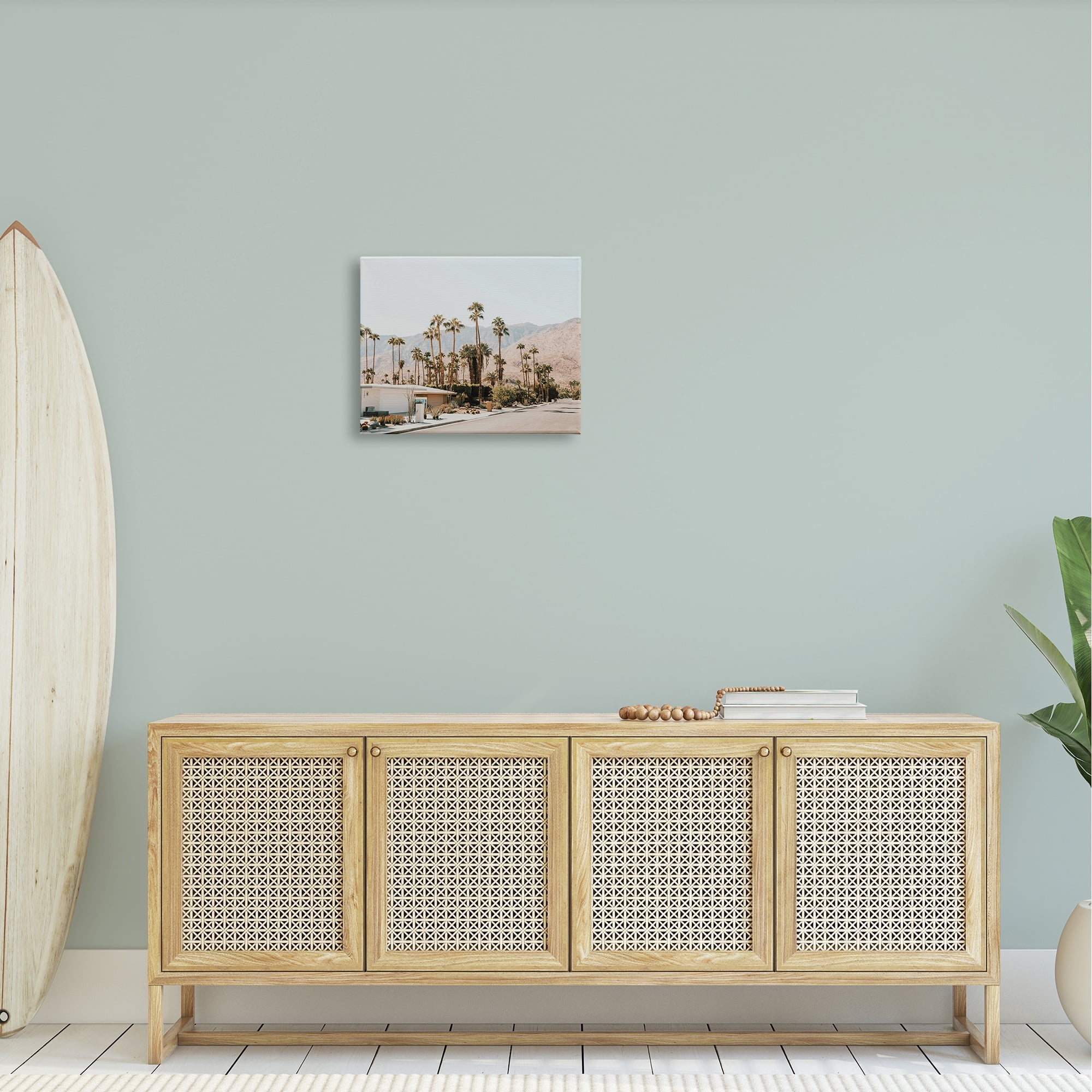Stupell Summer Villa Town Palm Trees Landscape Photography Gallery Wrapped Canvas Print Wall Art