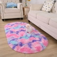 thumbnail image 7 of Lochas Fluffy Rugs Fuzzy Carpet Soft Modern Shaggy Area Rug for Bedroom Living Room Bedside Nursery Home Decor,2.6'x5.3',Rainbow Hot Pink, 7 of 7
