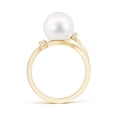 thumbnail image 6 of ANGARA Freshwater Cultured Pearl Bypass Split Shank Ring in 14K Yellow Gold for Women | June Birthstone, Birthday, Anniversary, Jewelry Gift for Women | Pearl Ring, 6 of 7