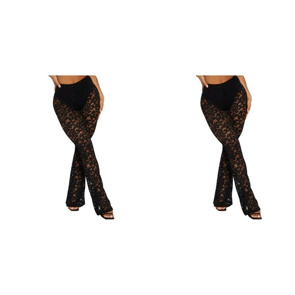 PMUYBHF Women Socks Ankle Black Socks Athletic Socks High Waist Women's Lace Bodysuit Leggings Sexy Sheer Stretch Pantyhose with Ruffle Design *2Pcs