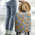 thumbnail image 2 of Blue Orange Sunflower Leaf Pattern Luggage Cover Fashion Suitcase Cover Baggage Covers Fit 25-28 Inch Luggage (Go Travel), 2 of 5
