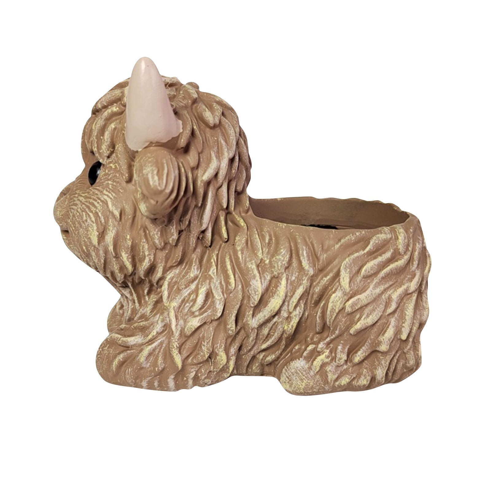 Cute Simulation Cattle Flower Pot Ornaments Planter,Gardening Micro Garden Decoration,Cattle Style Plant Pot,Fun Decorative Garden Pot for Living Room Bedroom Patio