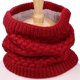 thumbnail image 5 of Calentador de cuello de invierno para mujer, bufanda circular de punto grueso con forro polar suave de doble capa a prueba de viento, 5 of 5