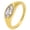 Gold White, variant on Stainless Steel Minimalist Inlaid With Zircon Rings for Women Classic Simple Charm Jewelery Gold Green Size 12