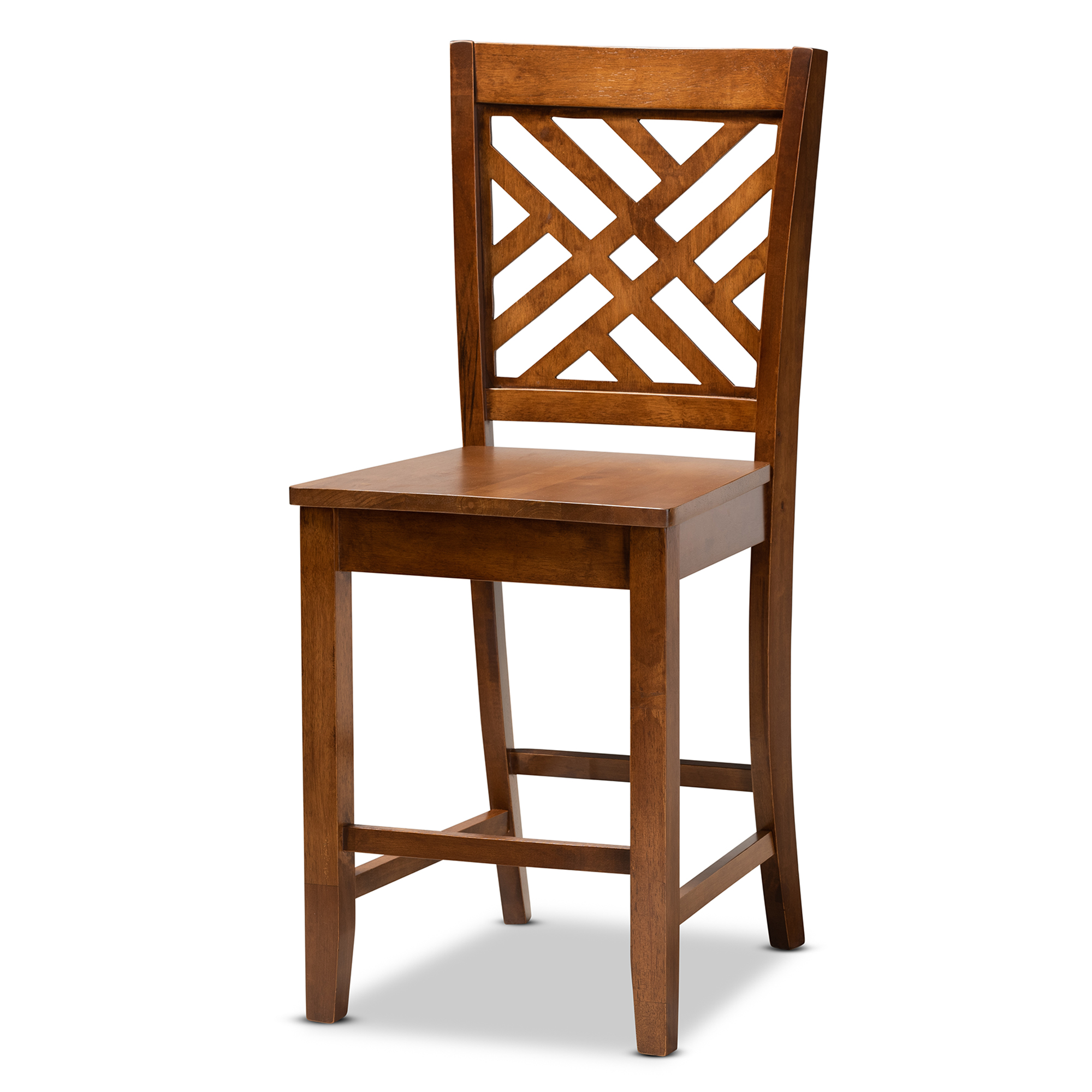 Baxton Studio Caron Modern and Contemporary Walnut Brown Finished Wood 5-Piece Pub Set