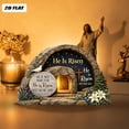 thumbnail image 6 of YingYouFu Empty Tomb Easter Scene and Cross Decoration He Is Risen Tabletop Decor Religious Wooden Signs Jesus Cross Table Centerpieces for Religious Home Mantels Tabletop Christian Gifts, 6 of 8