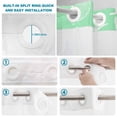 thumbnail image 4 of No Hook Shower Curtain, Teal Blue Ombre Coastal Shower Curtains for Bathroom with See Through Top Window, Sea Nautical Summer Beach Starfish Coral Waterproof & Washable Bath Curtain Long 72"x78", 4 of 9