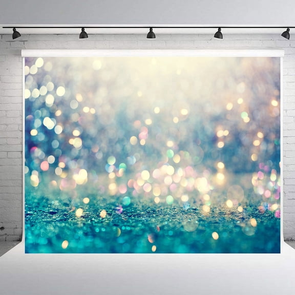 Uxcell Sequin Glitter Backdrop (6x4ft) - Green Spot Backdrop Light Spots Background Wedding Photography Banner for Birthday/Bridal Shower/Decoration/Photoshoot/Photo Studio Props