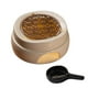 thumbnail image 2 of Calentador de té perfecl con Salvamanteles y candeliere de cerámica bronce, 2 of 8