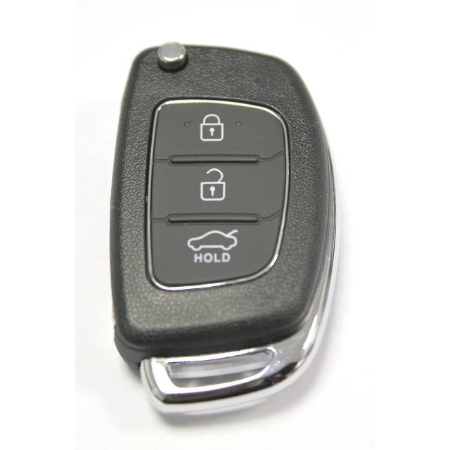 Funda para llave abatible de 3 botones RFC para mando a distancia Hyundai I10 I20 I40 Ix35 Santa Fe - Jxlgv