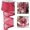 Burgundy, variant on Burgundy Christmas Ribbon Wired 2.5 Inch Metallic Red Wired Ribbon with Glitter Stripe, Maroon Ribbon for Christmas Tree, Wreaths Supplies, Swag, Garland, Holiday Decor - 10 Yards