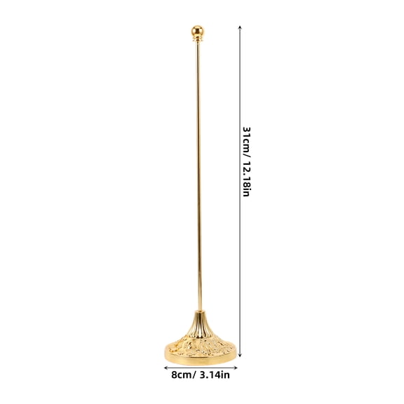OUNONA Flagpole Stand Golden Iron For Elegant Indoor Flag Display 1Set