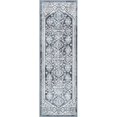 thumbnail image 1 of 2' x 6' Blue and Ivory Border Rectangular Rug Runner, 1 of 3