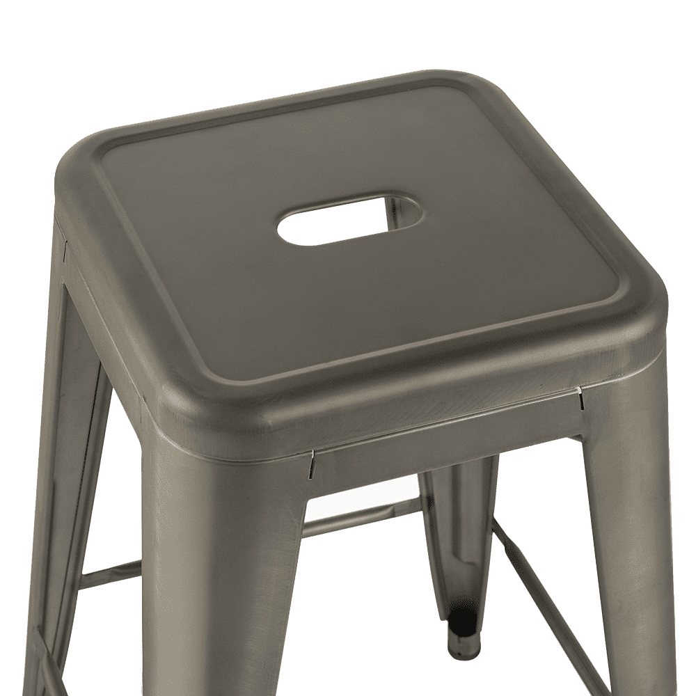 Yaheetech Set of 4 Stackable Metal Bar Stools for Dining Room, Metal