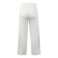thumbnail image 4 of Oversized Wide Leg Sweatpants Girls Elastic Drawstring Straight Leg Sweatpants Waisted Baggy Pants Pocket White, 4 of 4