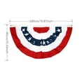 thumbnail image 3 of CY5O5ee Patriotic Half Fan Bunting Flag 4th Of July Decorations Indoor/Outdoor Cotton Bunting Banner for Independence Day & Patriotic Events 1 PACK, 3 of 9
