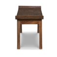 thumbnail image 3 of Benjara Annie Accent Bench, Curved Edge, Tapered Legs, Brown Solid Wood, 49 Inch, 3 of 6