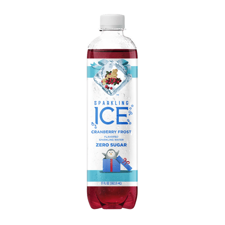 Sparkling Ice, Cranberry Frost Sparkling Water, Zero Sugar Flavored Water, with Vitamins and Antioxidants, Low Calorie Beverage, 17 Fl Oz (Pack of 12)