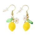 thumbnail image 5 of Stylish Lemon shaped Dangle Earrings Sunny Citrus Earrings Adornment Ear Hooks Dangle Ear Rings Ornament, 5 of 8