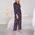 thumbnail image 3 of Fotbe Lavender Flowers Pattern Long Sleeve Pajama Set for Women,Sleepwear Set,2-piece Loungewear Set,Soft PJs Comfy Nightwear with Pockets -XX-Large, 3 of 7
