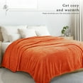 thumbnail image 7 of Exclusivo Mezcla King Size Flannel Fleece Blanket, Super Soft Velvet Plush Bed Blanket, 90x104 Inches, Burnt Orange, 7 of 7