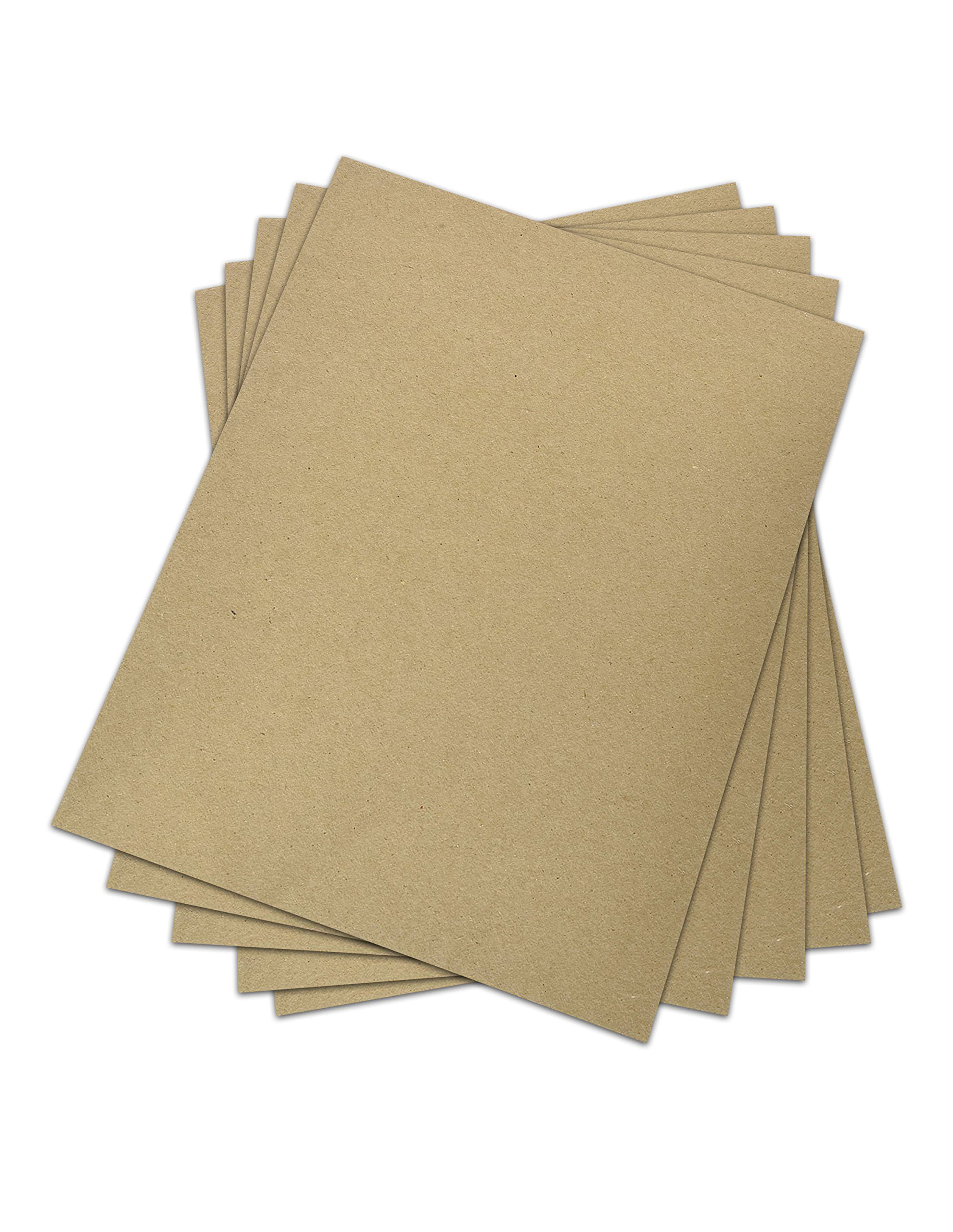 8.5 x 11 Inches 22 Point (.022) Kraft LIGHT WEIGHT CHIPBOARD SHEETS