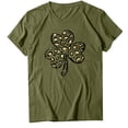 thumbnail image 4 of Pompotops Blouse Décontractée pour Femmes Imprimée pour la Saint-Patrick à Manches Courtes et Col Rond, 4 of 5