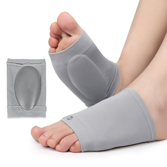 AUQ Foot Pads,Arch Support Design Plantar Fasciitis Relief,Gentle Massage Experience Foot Cushion,Gray