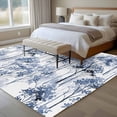 thumbnail image 4 of Large Area Rugs for Living Room Bedroom, Watercolor Forest Blue 8'x10' Rug Washable Carpet Runner Indoor Outdoor, Abstract Art Modern Trees Non Slip Floor Mats Rug for Kitchen, Patio, 4 of 8