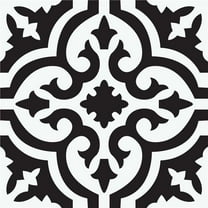 12 x 12 in. Parma Peel & Stick Floor Tiles, Black & White - 10 Piece on 10 Sheets