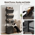 thumbnail image 2 of CATGOOD Laundry Hamper with Laundry Bag, 4 Tier Large Laundry Basket with Metal Base, Laundry Basket Organizer for Bathroom, Laundry Room, Black, 2 of 9