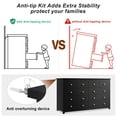 thumbnail image 5 of EnHomee Black Dresser for Bedroom 10 Deep Drawers Modern Wood Dressers & Chests of Drawers Wide Dresser with Smooth Metal Rail, Black, 5 of 14