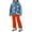 #03 Orange 【Durable Winter Snowsuit】, variant on Youth 2 Piece Snowboard Suit, Windproof Ski Jacket with Matching Pants, Waterproof Hooded Winter Outdoor Set, Easy On Off for School Age | TruHer,Black 4-5 Years