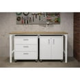 thumbnail image 2 of 3-Piece Fortress Mobile Space-Saving Steel Garage Cabinet and Worktable 3.0 y, 2 of 11