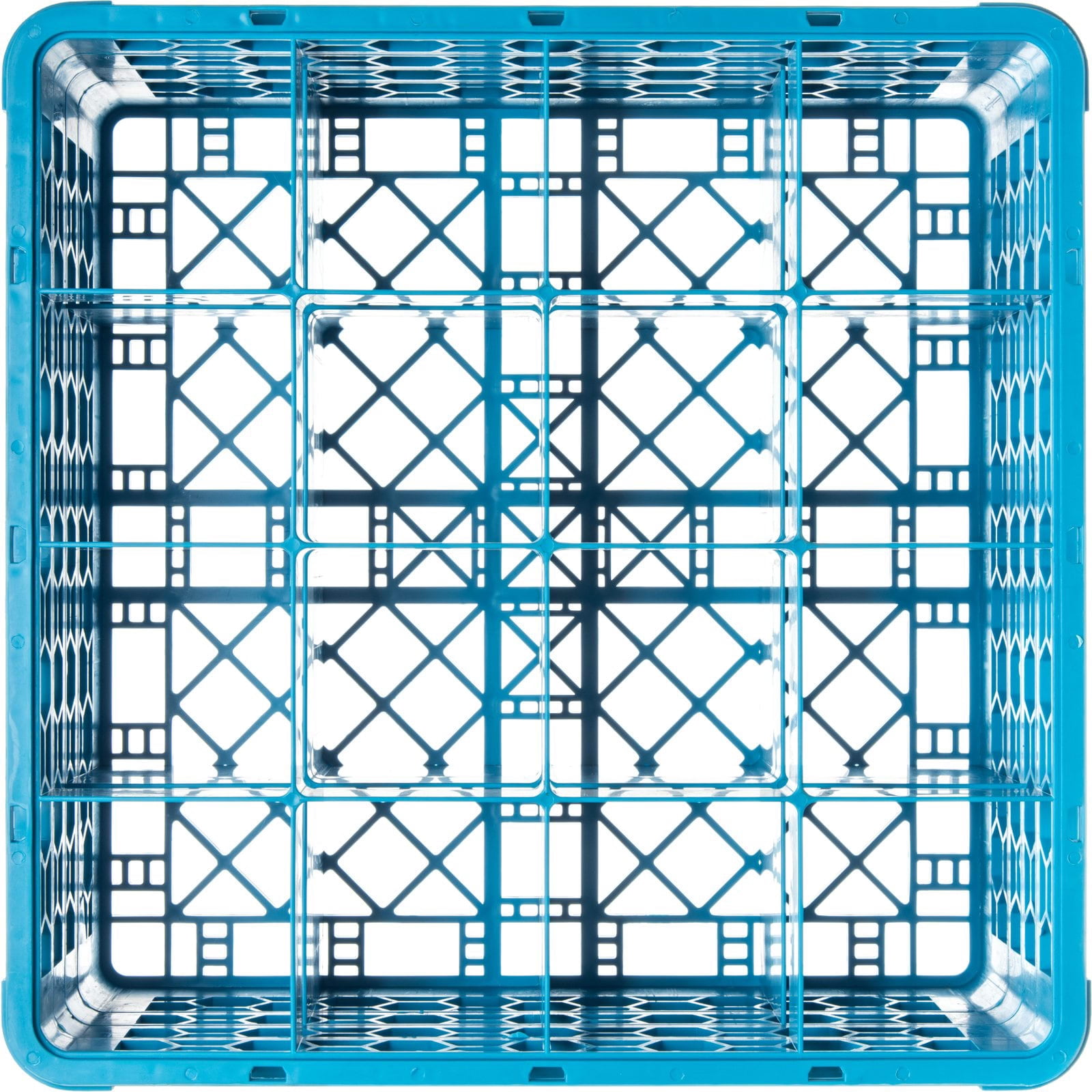 Carlisle RG16-314 OptiClean 16-Compartment Blue Glass Rack