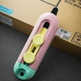 thumbnail image 1 of Magnetic Retractable Box Cutter with Locking Safety Feature - Mini Utility Knife for Opening Packages, Letters & Paper - ABS & Stainless Steel - 28.5g - Fridge Mountable Space Saver Akmoler, 1 of 9