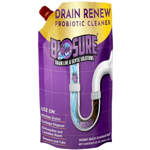 BioSure Septic Tank and Drain Line Maintenance: Drain Renew Probiotic Cleaner - Keep Your Pipes Clear and Septic System Healthy