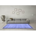 thumbnail image 3 of Ahgly Company Machine Washable Indoor Square Abstract Blue Modern Area Rugs, 5' Square, 3 of 4