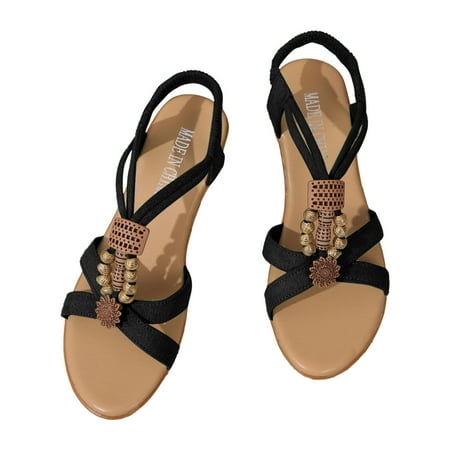 

NOKIO Fashionable Women S Summer Slippers Ladies Sandals In Summer Open Toe Beaded Sandals Boho Summer Footwear