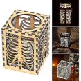 thumbnail image 3 of Halloween Skull Rib Shadow Lamp, Wooden Halloween Rib Shadow Light, Candlestick Holder, Halloween Gothic Decor, 3d Creative Skull Rib Shadow Lamp Home, 3 of 5