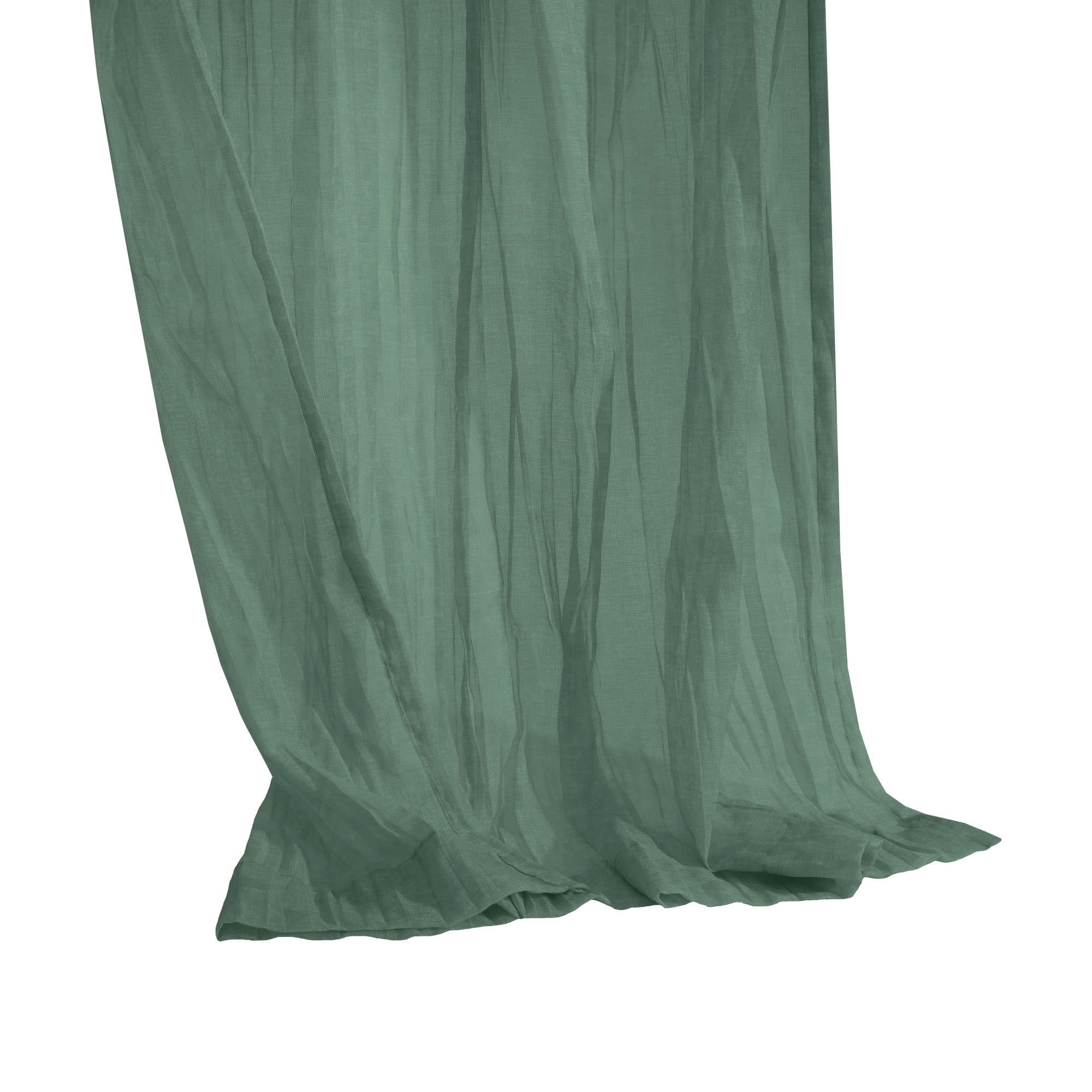 Loft Living Peoria Sheer Dual Header Indoor Curtain 52 x 84 in Sage