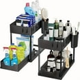 thumbnail image 1 of Organizer Rack, Sliding Cabinet Basket Drawer, Multi-Purpose Storage for Kitchen, Bathroom - Black, 1 of 6