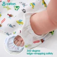 thumbnail image 4 of 5PCS Baby Reusable Diapers 100% Cotton Cloth Panties Waterproof Kid Training Pants Adjustable Washable Breathable Ecological, 4 of 6