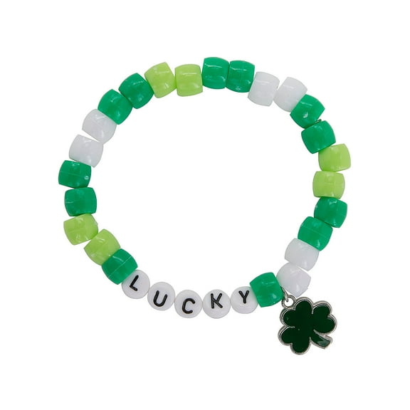 St. Patrick’s Day Beaded Bracelet Craft Kit, Makes 12, Craft Kits, St. Patrick's Day, 12 Pieces