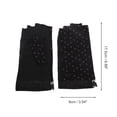 thumbnail image 4 of Unique Bargains Anti-slip Half Finger Manicure Gloves 1 Pair Black, 4 of 6