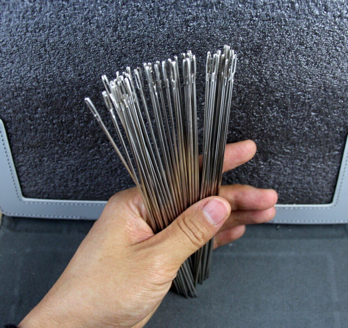 50 Pack 6 Inch(15cm) Long Upholster Needles /Long Simple Needles Large Eye Needle for Sewing Act Crafts, Upholster