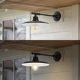 thumbnail image 6 of JONATHAN Y Bonner 12" 1-Light Farmhouse Industrial Indoor/Outdoor Iron LED Victorian Arm Outdoor Sconce, Black, 6 of 7