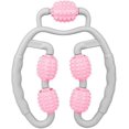 thumbnail image 1 of ZHAOCHENG Masajeador de piernas con 5 ruedas y eje para ejercicios de fitness, rueda rodante para relajación muscular, producto para dar forma a las pantorrillas, para yoga, hogar, mango gris, bola ro, 1 of 5