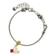 thumbnail image 2 of Delight Jewelry July - Red Crystal Bicone - Gold-tone Rope Charm Bead Dangle with Mini 2025, 2 of 4